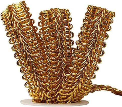 زخرفة جديلة أعرج معدنية ذهبية مقاس 3/8 بوصة × 10 ياردات in Kuwait