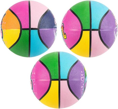 كرة سلة مطاطية صغيرة من Mozlly ملونة سحرية على شكل وحيد القرن، قابلة للنفخ مقاس 9.5 بوصة للتدريب على الرماية وممارسة الألعاب الداخلية والخارجية ولعب كرة دودج للفتيات in Kuwait