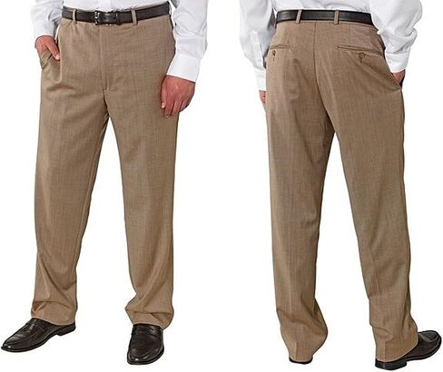 Kirkland Signature Men's 100% Wool Flat Front Dress Pants in Saudi Arabia