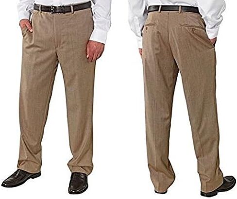Kirkland Signature Men's 100% Wool Flat Front Dress Pants in Saudi Arabia