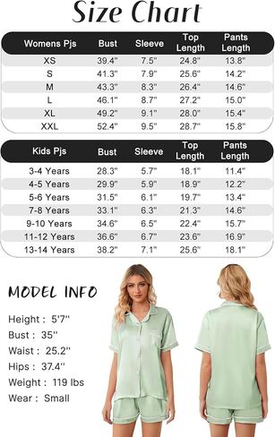 Schbbbta Pajama Set for Kid Girl Silk Satin Button-up Pajama Sleepwear Nightwear Loungewear Clothes Set, Green, 9-10 Years = Tag 150 in Saudi Arabia