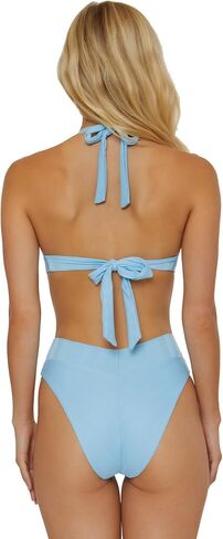 BECCA Women's Standard Prima Twist Halter Bikini Top, Adjustable, Tie Back, Swimwear Separates in Saudi Arabia