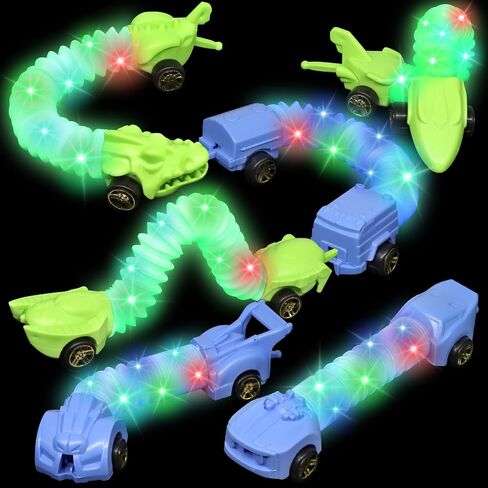 4 Pcs LED Fidgets Sensory Tubes for Toddlers ,Cute Animal Sensory Fidget Toys for Girls and Boys,Stress Relief,ADHD Toys,Sensory Toys Gift for Kids (Animal) in Saudi Arabia