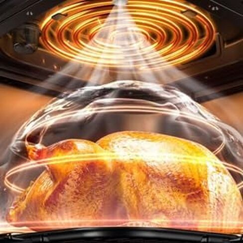 مقلاة هوائية LKJ، مقلاة هوائية سعة 5.3 كيو تي مع نافذة عرض، 7 فرن مقلاة هوائية كبير مُعد مسبقًا مع شاشة لمس رقمية ذكية، سلة غير لاصقة وآمنة للغسل في غسالة الأطباق، ملقط مطبخ، رف مع أسياخ in Kuwait