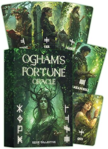 بطاقات أوغام فورتشن أوراكل سلتيك مع دليل كتاب الأحرف الرونية كتاب سلتيك فورتشن أوراكل روح أوراكل ديك in Kuwait