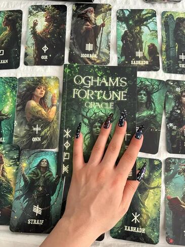 بطاقات أوغام فورتشن أوراكل سلتيك مع دليل كتاب الأحرف الرونية كتاب سلتيك فورتشن أوراكل روح أوراكل ديك in Kuwait