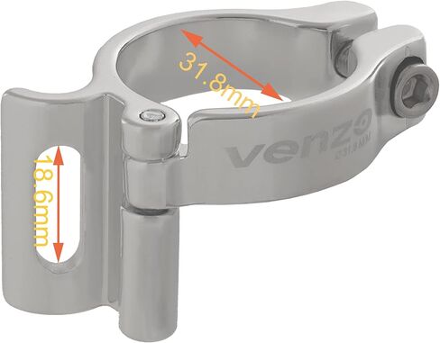 دراجة هوائية جبلية من Venzo Road قابلة للتعديل من النحاس على الجزء الأمامي من محول Derailleur 31.8 مم فضي متوافق مع Shimano Sram in Saudi Arabia