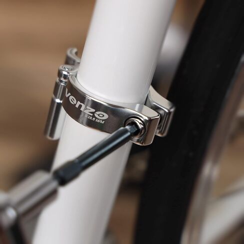 دراجة هوائية جبلية من Venzo Road قابلة للتعديل من النحاس على الجزء الأمامي من محول Derailleur 31.8 مم فضي متوافق مع Shimano Sram in Saudi Arabia