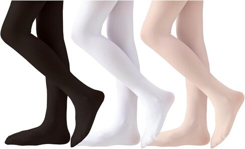 EPEIUS Ballet Tights for Girls 90D Footed Dance Tights Toddler Ultra Soft School Stockings Kids Leggings 3T-14 Years Old in Saudi Arabia