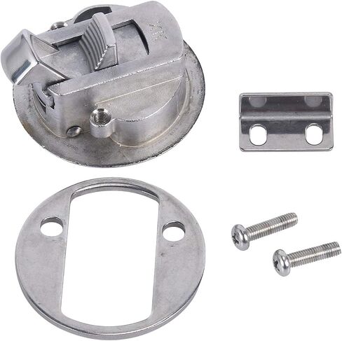 Amarine Made 2 بوصة مزلاج سحب دافق من الفولاذ المقاوم للصدأ مستدير من أجل RV Boat Marine Deck Hatch 1/4 بوصة خزانة باب سحب قفل حزمة من 2 in Saudi Arabia