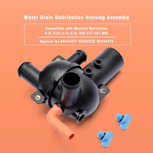 مبيت توزيع استنزاف المياه Assy 863444T1 متوافق مع Mercury Mercruiser 4.3L 5.0L 5.7L 6.2L 350 377 383 MPI لاستبدال 863444A1 in Kuwait