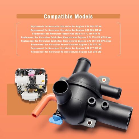مبيت توزيع استنزاف المياه Assy 863444T1 متوافق مع Mercury Mercruiser 4.3L 5.0L 5.7L 6.2L 350 377 383 MPI لاستبدال 863444A1 in Kuwait