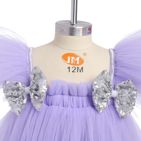Tutu Dresses for Toddler Girls Rainbow Ruffle Layered Tulle Princess Dress with Sparkly Headband in Kuwait