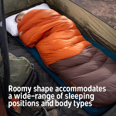 كيس نوم Kelty Supernova 0 درجة للأسفل، صغير الحجم + خفيف الوزن، شكل واسع لجميع أنواع الجسم وأوضاع النوم، أقمشة معاد تدويرها، 2024 in Kuwait