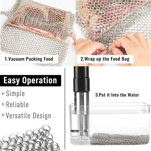 أوزان Sous Vide، أوزان غاطسة من الفولاذ المقاوم للصدأ، شبكة Sous Vide للطعام، تحافظ على الطعام مغمورًا، طهي الطعام بالتساوي، ملحق الطبخ Sous Vide مثالي للطهي الآمن in Saudi Arabia