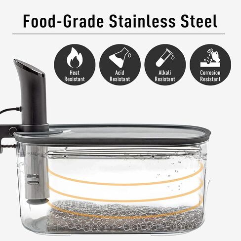أوزان Sous Vide، أوزان غاطسة من الفولاذ المقاوم للصدأ، شبكة Sous Vide للطعام، تحافظ على الطعام مغمورًا، طهي الطعام بالتساوي، ملحق الطبخ Sous Vide مثالي للطهي الآمن in Saudi Arabia