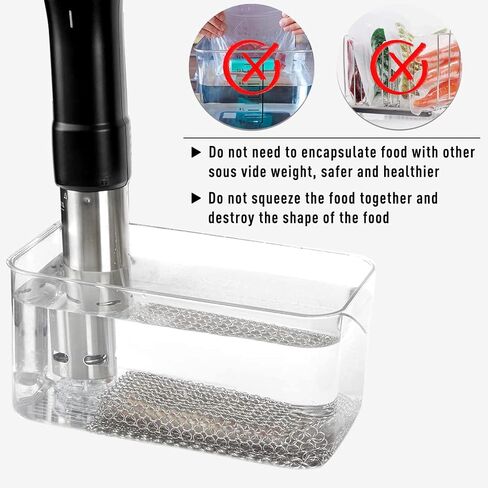 أوزان Sous Vide، أوزان غاطسة من الفولاذ المقاوم للصدأ، شبكة Sous Vide للطعام، تحافظ على الطعام مغمورًا، طهي الطعام بالتساوي، ملحق الطبخ Sous Vide مثالي للطهي الآمن in Saudi Arabia