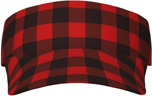 Sun Visor Hats for Women Black and White Plaid Sunscreen Hats,Sport Empty Top Baseball Sun Cap, Tennis Visor, Golf Visor in Saudi Arabia