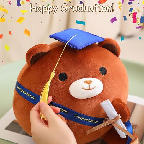 Bear Plush Kawaii Christmas Bear Stuffed Animal Holding Candy Soft Bear Plushie Doll for Party Decora Marry Christmas Doll Gifts for Kids(Christmas Bear, 10 Inch) in Saudi Arabia