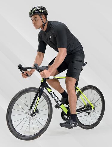 شورت رجالي لركوب الدراجات الجبلية مع بطانة ثلاثية الأبعاد MTB لركوب الدراجات وركوب الدراجات، بطانة مبطنة فضفاضة سريعة الجفاف وخفيفة الوزن، جيوب بسحاب، أسود، M in Kuwait