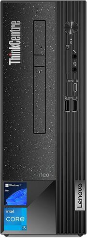 كمبيوتر مكتبي لينوفو ثينك سنتر نيو بيزنس، انتل كور i5-12400 (6 كور)، ذاكرة وصول عشوائي 64 جيجابايت، 1 تيرابايت PCIe SSD، فتحة DVD، قارئ بطاقة وسائط SD، منفذ إيثرنت، منفذ عرض، واي فاي وبلوتوث، ويندوز 11 برو in Saudi Arabia