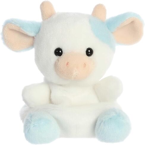 Aurora® Adorable Palm Pals™ Skyla Blueberry Cow™ Stuffed Animal - Pocket-Sized Play - Collectable Fun - Blue 5 Inches in Saudi Arabia
