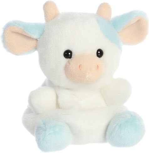 Aurora® Adorable Palm Pals™ Skyla Blueberry Cow™ Stuffed Animal - Pocket-Sized Play - Collectable Fun - Blue 5 Inches in Saudi Arabia