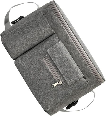 Toddmomy Mummy Bag Travel Stroller Mom Tote Bag Travel Duffel Bag Backpack Travel Handbag Tote Bag Large Stroller Handbag Baby Toys Bag Nylon Hanging Light Grey Baby Container Mom Handbag in Saudi Arabia