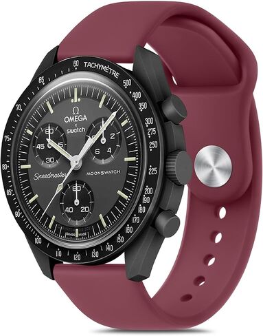 Meliya Bands for Moonswatch Watch, Soft Silicone Strap Compatible with Omega X Swatch Moonswatch Speedmaster/Rolex/SEIKO 20mm Watch, Swatch Omega Moonswatch Speedmaster Watch Replacement Band for Women Men in Saudi Arabia