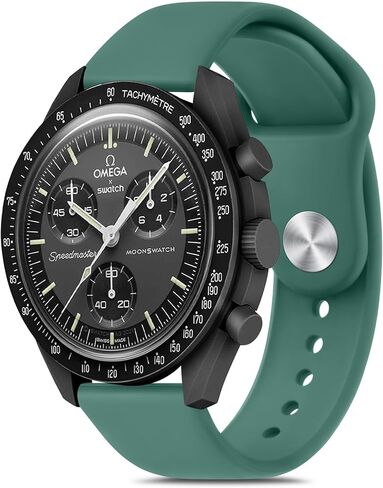 Meliya Bands for Moonswatch Watch, Soft Silicone Strap Compatible with Omega X Swatch Moonswatch Speedmaster/Rolex/SEIKO 20mm Watch, Swatch Omega Moonswatch Speedmaster Watch Replacement Band for Women Men in Saudi Arabia