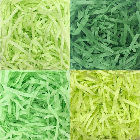 CIEOVO 200 g 7.0 oz Easter Basket Grass Craft Shredded Tissue Raffia Gift Filler Paper Shreds for Spring Easter Baskets Egg Stuffers Spring Party Supplies Decorations in Saudi Arabia