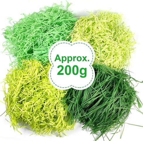 CIEOVO 200 g 7.0 oz Easter Basket Grass Craft Shredded Tissue Raffia Gift Filler Paper Shreds for Spring Easter Baskets Egg Stuffers Spring Party Supplies Decorations in Saudi Arabia