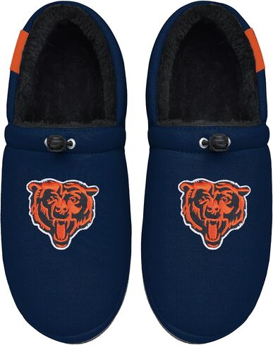 FOCO Chicago Bears NFL Mens Big Logo Athletic Moccasin Slippers in Saudi Arabia