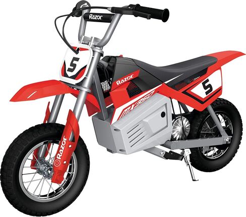 الدراجة الترابية الكهربائية Razor MX350 Dirt Rocket 24 فولت للأطفال بعمر 13 عامًا فما فوق مع محرك عزم دوران عالي وإطارات هوائية ذات مقابض، باللون الأحمر in Kuwait