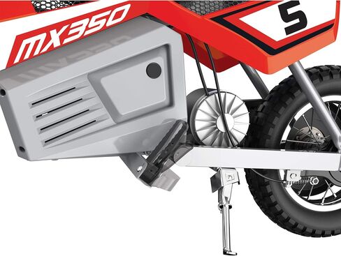 الدراجة الترابية الكهربائية Razor MX350 Dirt Rocket 24 فولت للأطفال بعمر 13 عامًا فما فوق مع محرك عزم دوران عالي وإطارات هوائية ذات مقابض، باللون الأحمر in Kuwait
