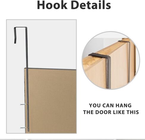 NeuType Over The Door Mirror Full Length Mirror Hanging Over Door or Leaning Against Wall or Mounted On Wall, Door Mirror Full Length Mirror Over The Door, 55"x16", Black, No Stand in Saudi Arabia
