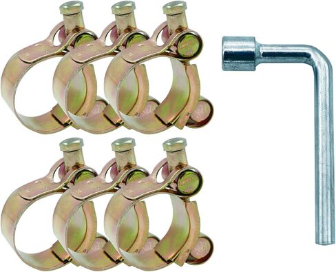 6 عبوات 29-31 مم معرف نطاق T-Bolt خرطوم المشبك مع مفاتيح الربط، 304 الفولاذ المقاوم للصدأ الثقيلة الأذن المشبك أنبوب المشبك قابل للتعديل الأنابيب المشابك ل1.1 ''-1.2'' ديا مجموعة خرطوم in Kuwait