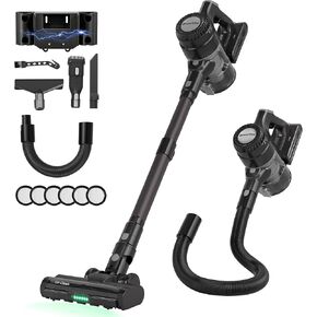 Telescopic Cordless Stick Vacuum Cleaner for Home & Pet Hair, 40kPa Powerful Suction, 450W Motor, 65Min Runtime, 2.5H Quick Rechargeable for All Floors in Saudi Arabia