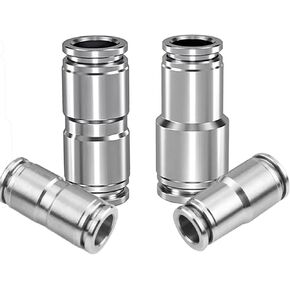 PU PG Pneumatic Fitting 304 Stainless Steel 4mm 6mm 8mm 10mm 12mm 14mm 16mm Outer Diameter Connector Trachea 50Pcs(PU-10) in Saudi Arabia