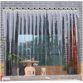 PVC Strip Door Curtain for Walk-in Freezers & Coolers, Waterproof & Easy to Install, 225x270cm (88.58x106.3in), Durable Soft Freezer Room Partition, Strip Door Kit in Kuwait