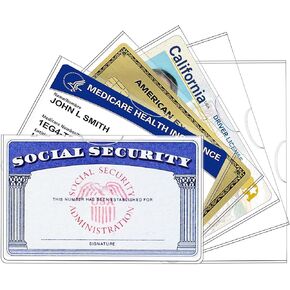 6 Pack Social Security Card Holder，Social Security Card Protector Sleeve，New Medicare Card Protector Sleeve/Credit Card Holder, SSN Card Protector/Credit Card Cover in Kuwait