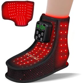 Red Light Therapy Wrap for Feet, Infrared Light Therapy for Ankle, 6000mAh Battery Portable Adjustable Cordless Red Light Pad for Foot Joint Muscle Comfort, 660nm & 850nm in Kuwait