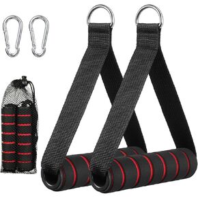 flintronic Exercise Handle, Resistance Bands Handle, Replacement Handle Attachments for Cable Machine Pulleys, Gym Handles with 2 Heavy Duty Carabiner Hooks, for Fitness Workout Gym Pilates Yoga in Kuwait