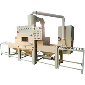 خزانة سفع الرمل الأوتوماتيكية التجارية، آلة سفع الرمل متعددة الاستخدامات للنسف الدقيق، آلة السفع بالخردق الأوتوماتيكية مع مجمع الغبار ولوحة التشغيل السهلة in Kuwait