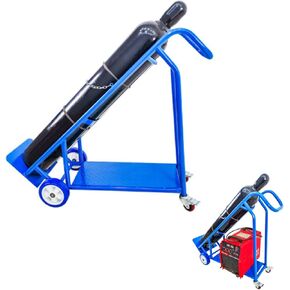 Cylinder Tank Holder Large Steel Oxygen Tank Cart Dolly for Laboratory, Universal Oxygen Tank Cart with Storage Board, Freestanding Oxygen Cylinder Cart TRO in Kuwait