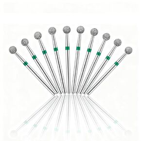 50PCS BR-30C FG Diamond Burs Grinding Needles Set | 1.6mm (1/16") Shank Green, Natural Diamond Powder Coated Points for Precision Engraving, Carving & Polishing in Saudi Arabia