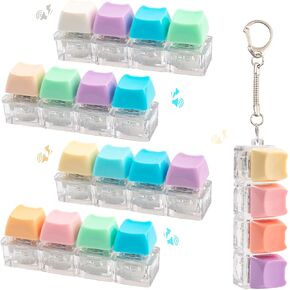 5Pcs Keyboard Fidget Toy, Colorful Loud Fidget Keyboard Keychain 4-in-1 Keyboard Clicker Fidget Toy Stress Relief, Fidget Sensory Fun Toys for Anxiety Decompression in Kuwait