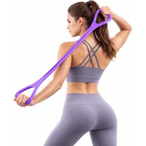 Figure 8 Resistance Band for Exercise – Stretch Band for Arms, Legs, Core & Shoulders – Elastic Workout Band for Home Fitness, Yoga, Pilates & Physical Therapy – Portable Training Equipment, Purple in Saudi Arabia