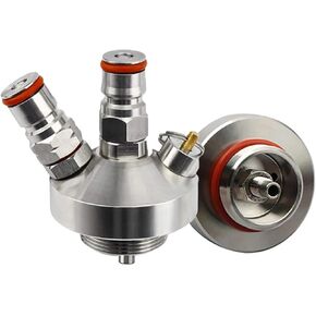 برميل صغير موزع مزدوج الكرة قفل الرمح كوب بيرة ستانلس ستيل هدير الرمح مع 30 سنتيمتر خرطوم السيليكون ل 2/3.6/4/5/10L برميل صغير in Kuwait