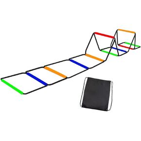 سلم خفة الحركة من كولاكسي، سلم سريع للتمرين، يحسن التنسيق، صالة الألعاب الرياضية المنزلية، الرياضات الخارجية، الرجبي القابل للطي، تدريب اللياقة البدنية متعدد الأغراض in Kuwait